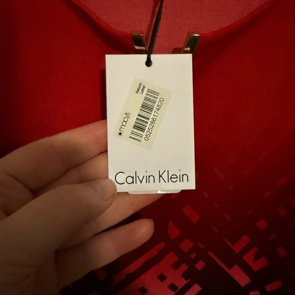 Calvin Klein Red and Black Sleeveless Tank Top - Picture 4 of 5